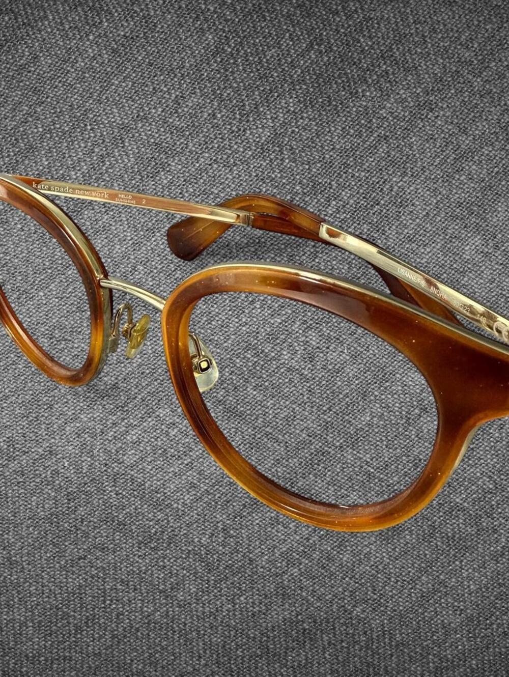 Kate Spade New York Brown Gold Eyeglass Frames FRAME ONLY